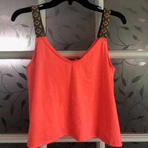 Neon Pink Loose Fit Crop Top